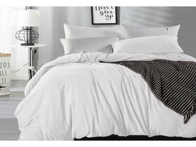 Vintage Washed Pure Cotton Quilt Cover Set (White Color)