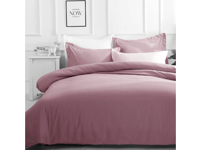 Pure Soft Plain Quilt Cover Set (Dusty Pink)