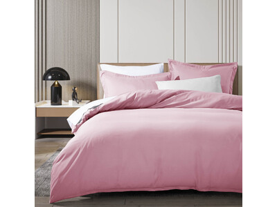 Pure Soft Plain Quilt Cover Set (Pink)