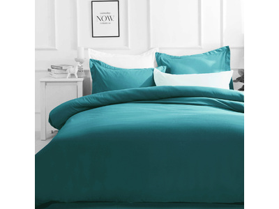 Pure Soft Plain Quilt Cover Set (Turquoise)