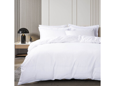 Pure Soft Plain Quilt Cover Set (White)