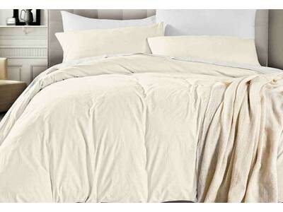 Last Stock - Vintage Washed Quilt Cover Set (Linen Color)