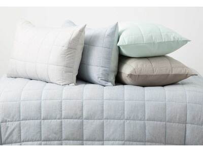 Park Avenue Paradis Washed Chambray Quilted Quilt Cover Set