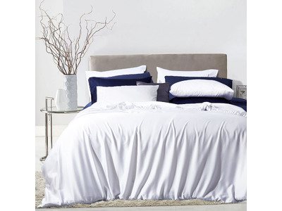 Luxton 100% Organic Bamboo Quilt Cover Set (White)