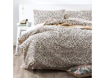 Park Avenue Snow Leopard Egyptian Cotton Flannelette Quilt Cover Set