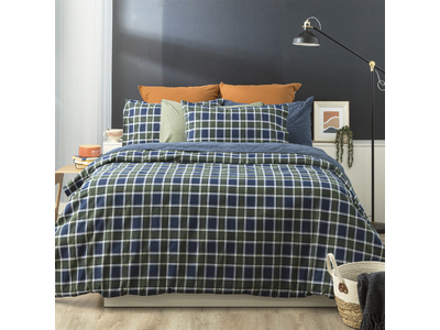 Park Avenue Egyptian Cotton Flannelette Quilt cover set (Malmo)