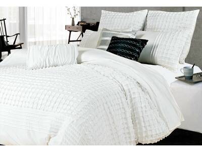 Cossette White Quilt Cover Set by Luxton 