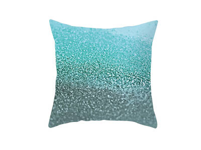 Aqua Blue Turquoise Square Cushion Cover - Design #2