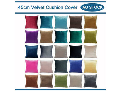 Velvet Square Cushion Cover Home Collection 45x45cm 