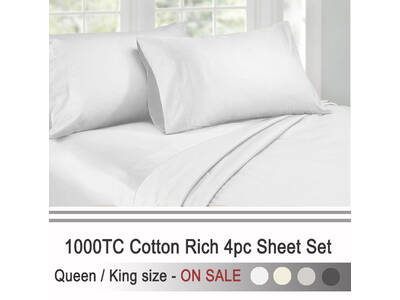 Ardor 1000TC Cotton Rich Sheet Set