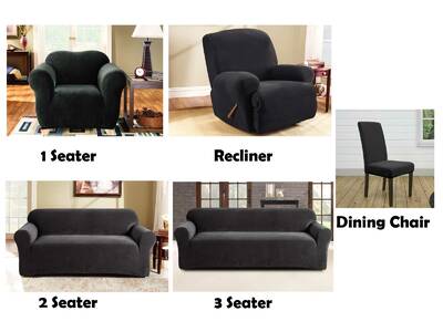 Ebony Pearson Stretch Cover / Secure fit with elastic hem slipcover