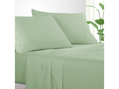 Luxton Pure Soft Plain Bed Sheet Set (Sage Green)