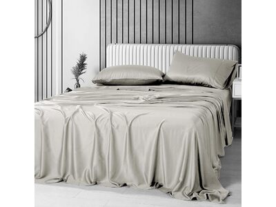 Luxton 100% Organic Bamboo Bed Sheet Set (Beige Linen)