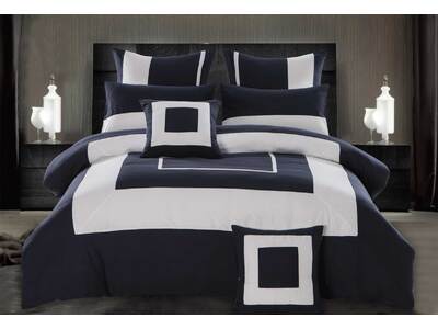 Gabii Navy Blue Quilt Cover Set