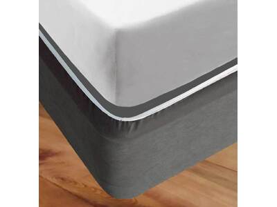 Slate Grey Colour EZYFIT Valance / Stretch Bed Wrap - Single  (Production sample)